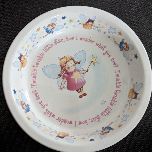 1890 Anderton Pottery England Twinkle Star Fairy Full 3 Piece Set Cup Bowl Plate - Picture 4 of 7